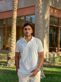 Off-White Ribbed Polo